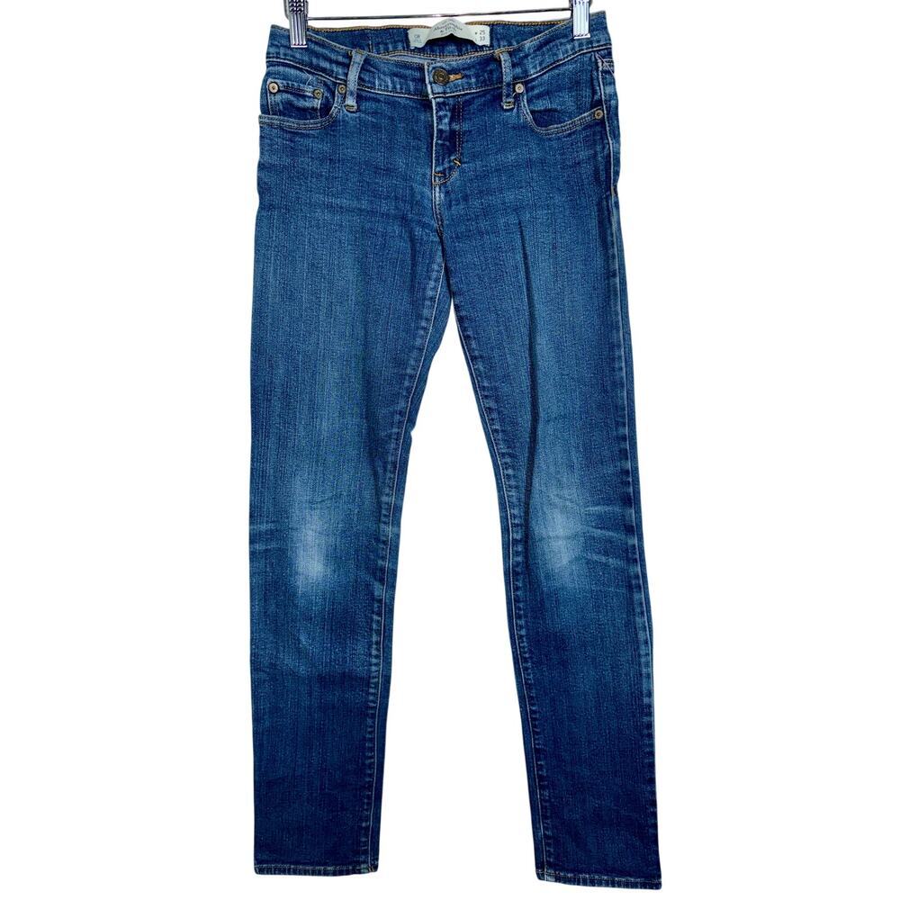 Abercrombie & Fitch Erin Perfect Stretch Blue Denim Skinny Jeans Womens Size 0 R